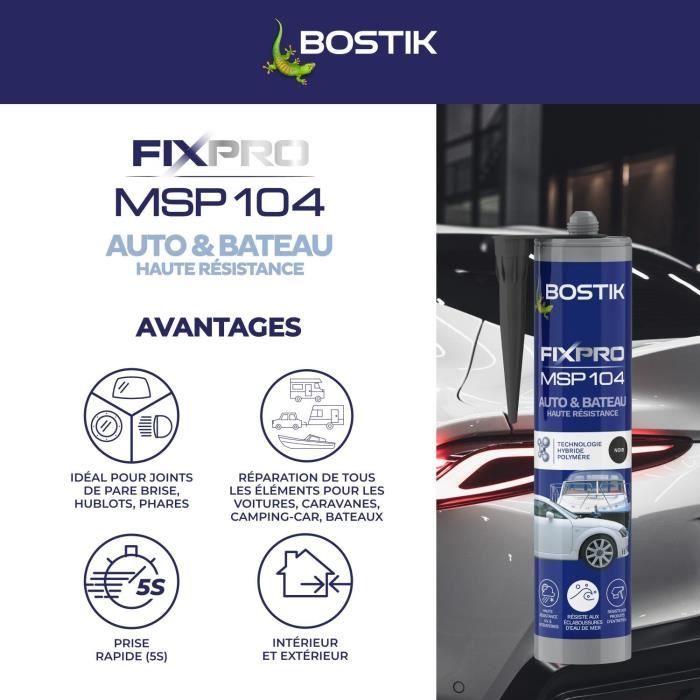 BOSTIK Automotive/Marine Sealant - Fixpro MSP 104 - Black - 290 ml