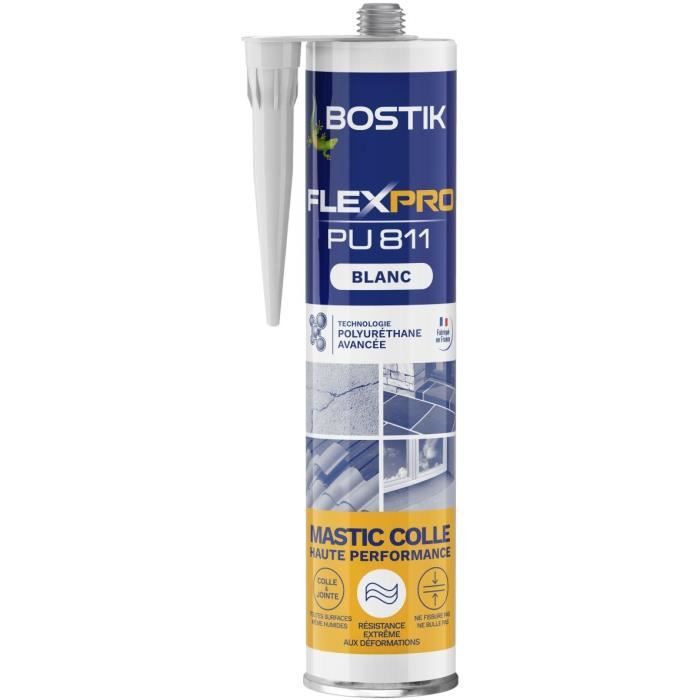 BOSTIK Flexpro PU811 Sealant/Adhesive - All Materials - Interior/Exterior - White - 300 ml
