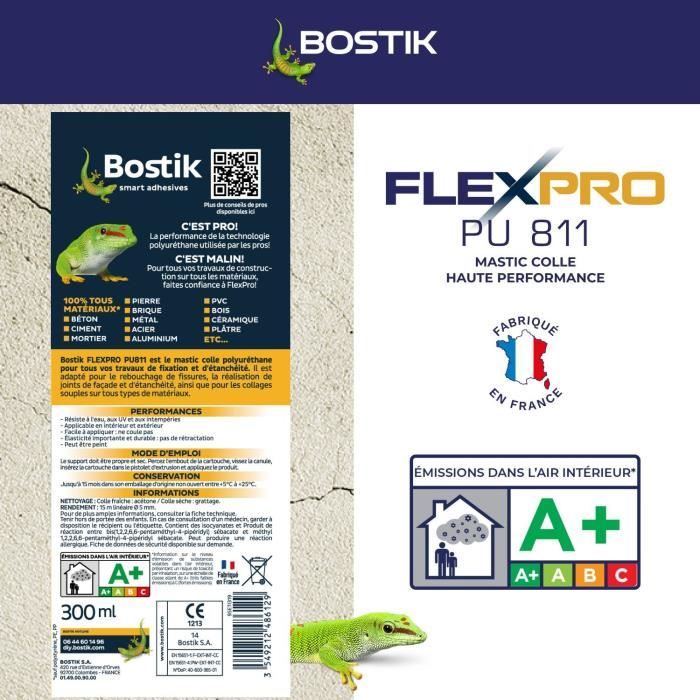 BOSTIK Flexpro PU811 Sealant/Adhesive - All Materials - Interior/Exterior - Anthracite RAL7016 - 300 ml