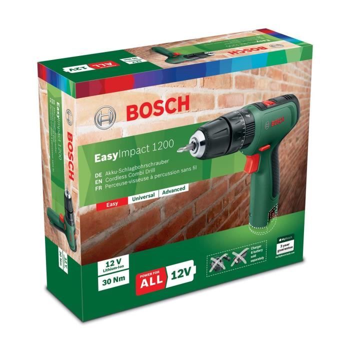 Bosch EasyImpact 1200 cordless impact drill (battery and charger not included)