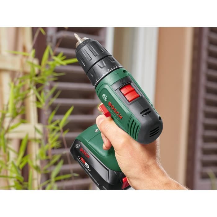 Bosch UniversalDrill 18 Cordless Drill/Driver - 2 x 1.5 Ah Batteries - SystemeBox - 241 Accessories - PowerForAll