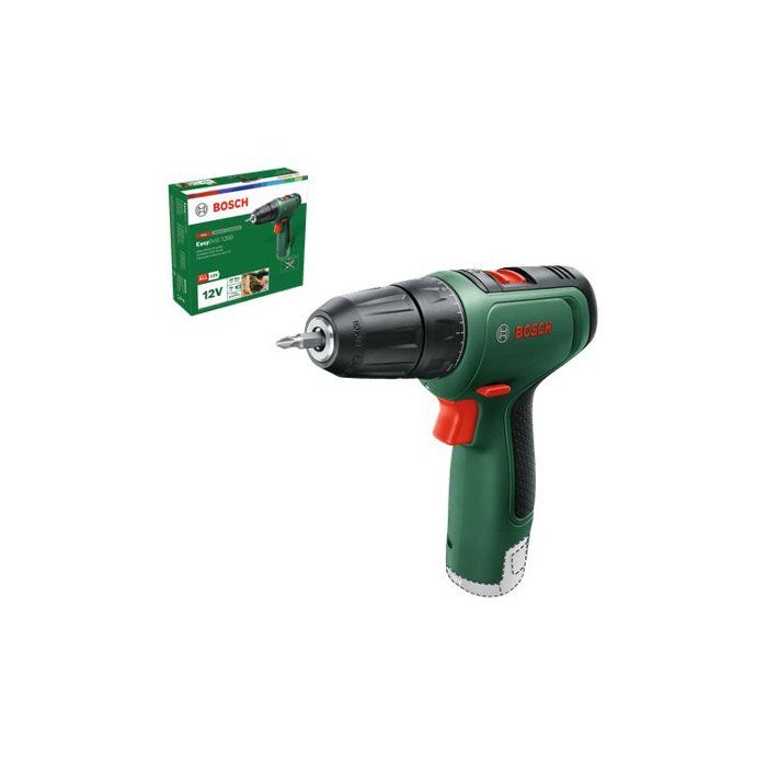 Bosch EasyDrill 1200 Cordless Drill Driver - 2 Batteries - Charger Included - Carrying Case with Bits