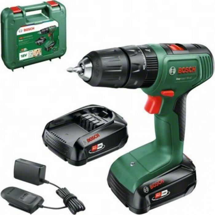 Bosch EasyImpact 18V-40 Cordless Drill Driver - 2 x 1.5Ah + AL18V-20 - Carrying Case