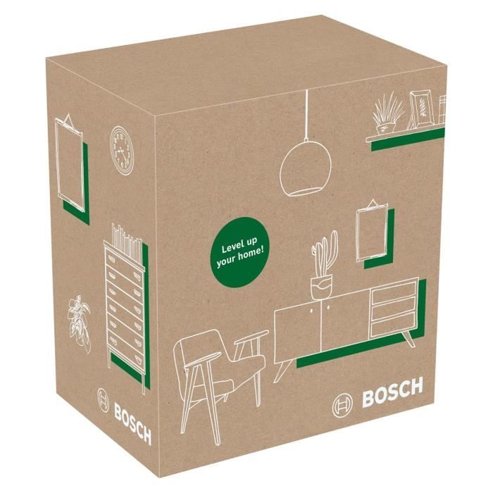 Bosch Quigo Green Line Laser - 8 m Range - Includes 2 Batteries and Clamp MM2