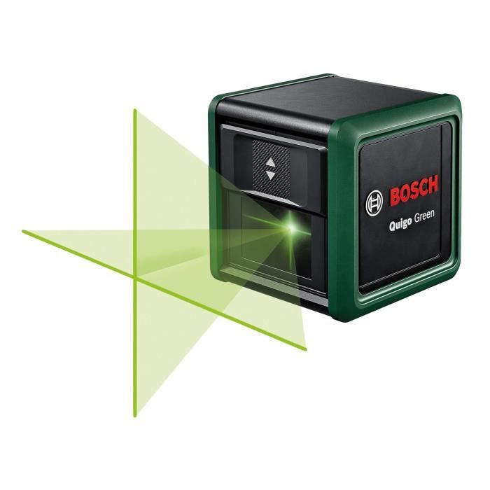 Bosch Quigo Green Set - Cross Line Laser - 12 m Range - Improved Accuracy