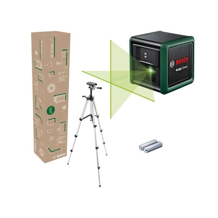 Bosch Quigo Green Set - Cross Line Laser - 12 m Range - Improved Accuracy