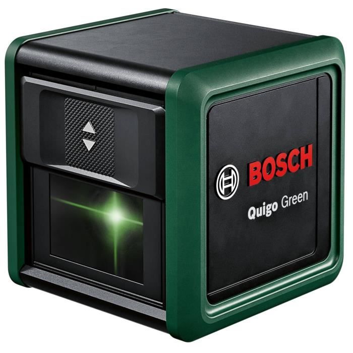 Bosch Quigo Green Set - Cross Line Laser - 12 m Range - Improved Accuracy