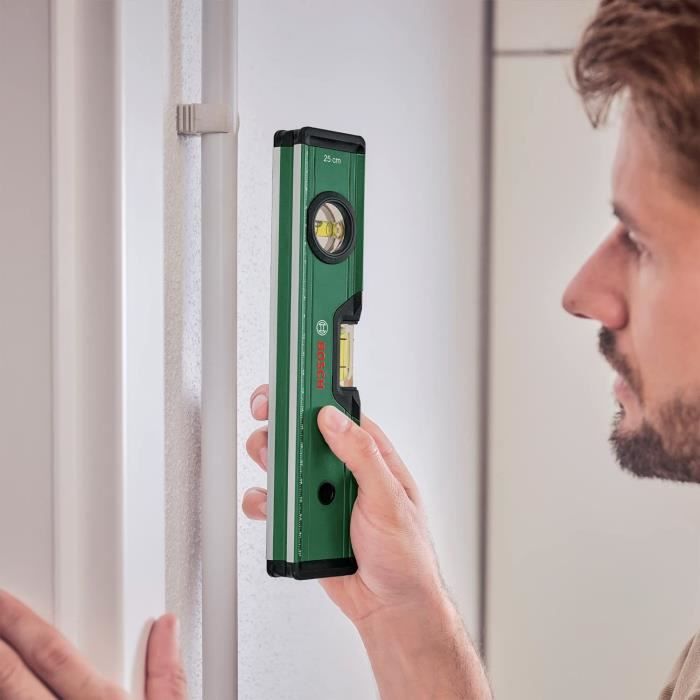 Marking Set - 25 cm Spirit Level, 2 m Folding Ruler, Deep Hole Marker
