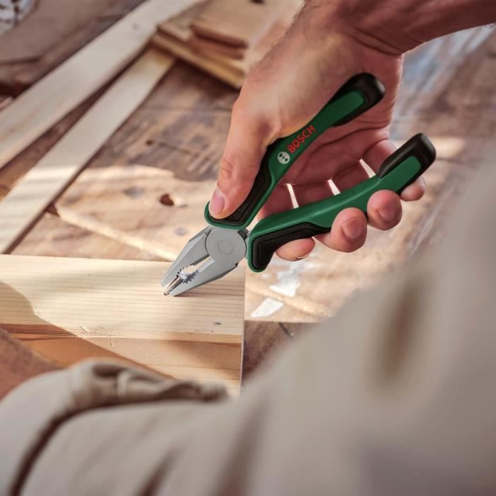 Bosch - Set of 4 Pliers - Diagonal Cutting, Universal, Long Nose, Multi-Grip