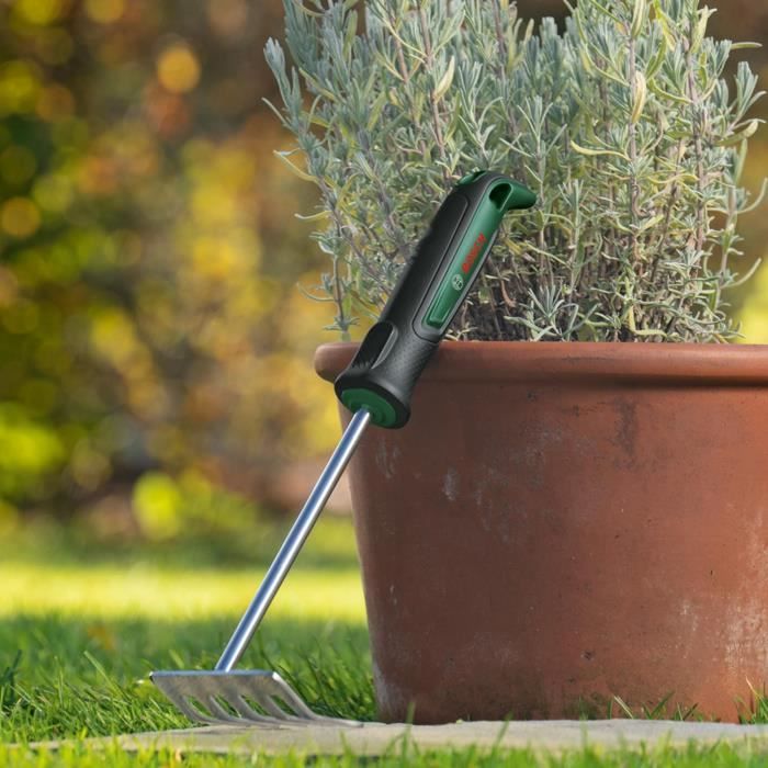 Bosch Hand Rake - Stainless Steel Gardening Tool