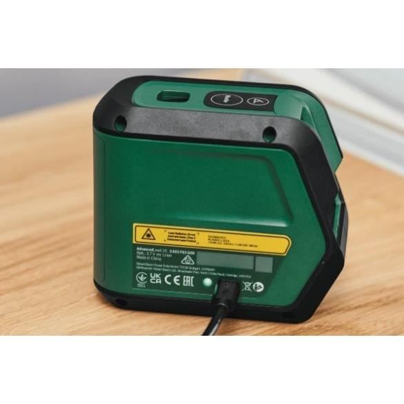 Bosch AdvancedLevel 2 G Laser Level - Green - Rechargeable Li-Ion Battery