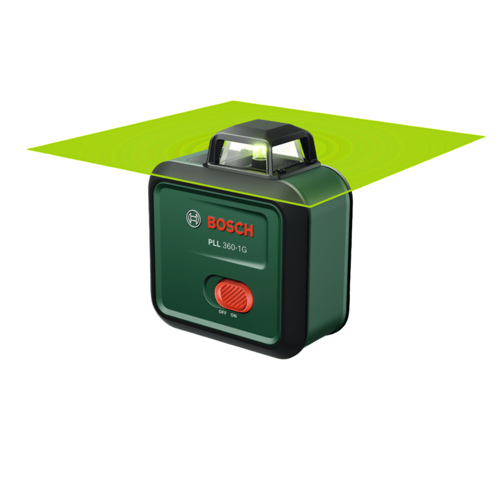 BOSCH line laser - PLL 360-1 G - With user manual, protective case, Li-ion battery