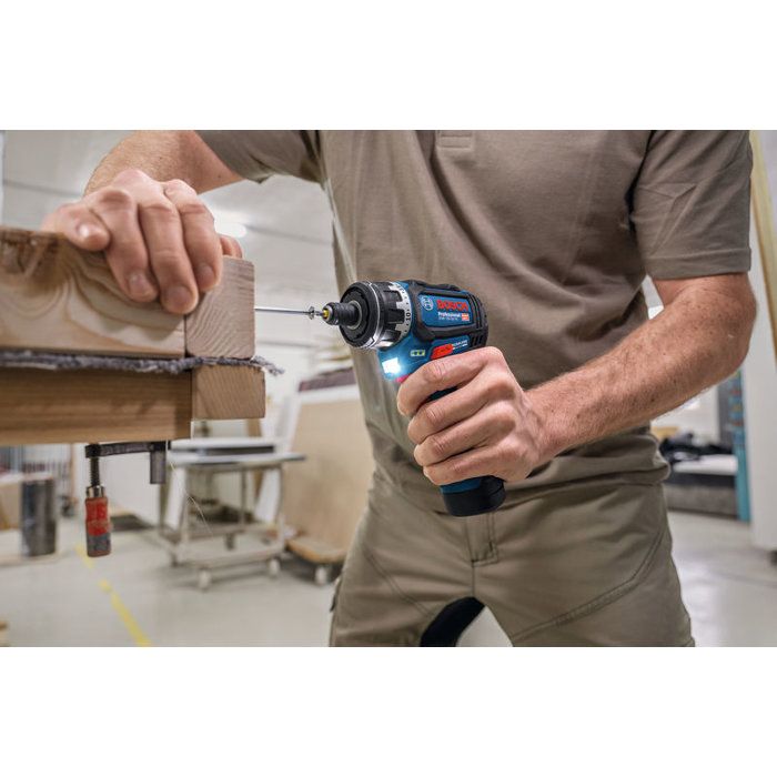 BOSCH PROFESSIONAL Cordless Drill/Driver - Flexiclick GSR 12V-32 FC - 2 x GBA 2.0 Ah Batteries, + Charger + Accessories + Case