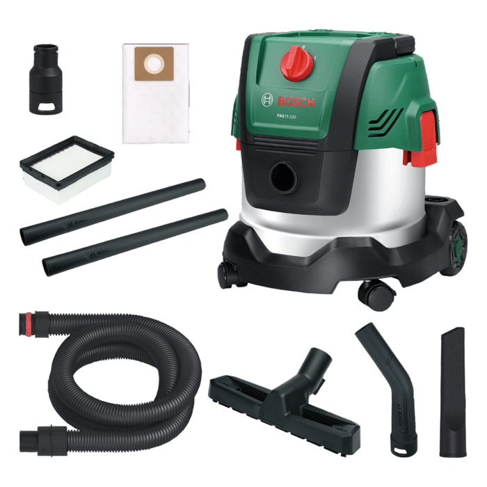 BOSCH Universal Vacuum Cleaner PAS 15-220PRS 1300W 65 l/s 15 L Tank 220 mbar