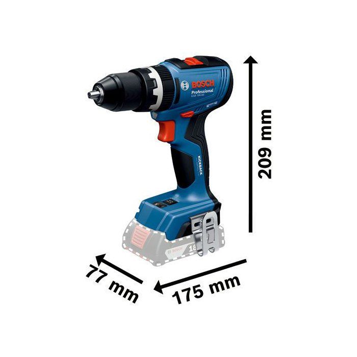 BOSCH 18V 2-Tool Combo Kit - GSB 18V-65 + GWS 18V-8 - 2 GBA 4.0Ah Batteries + Charger 18V-40