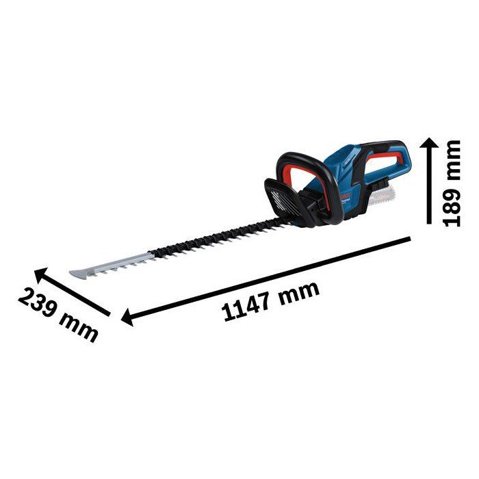BOSCH PROFESSIONAL Cordless Hedge Trimmer - GHE 18V-60 - 20 mm - GBA 4.0Ah Battery + Charger