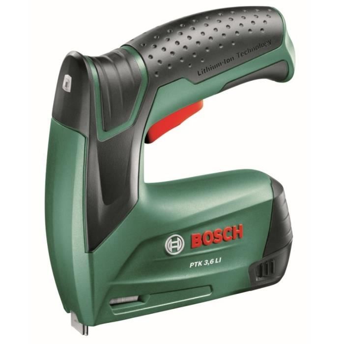 BOSCH PTK 3.6 Li Cordless Stapler - Lithium-Ion Battery - 1000 Staples Included
