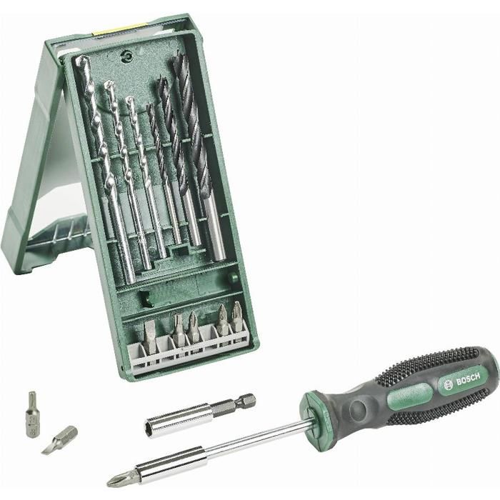 Bosch Mini X-Line 14-Piece Bit and Drill Set with Holder - 2607017654