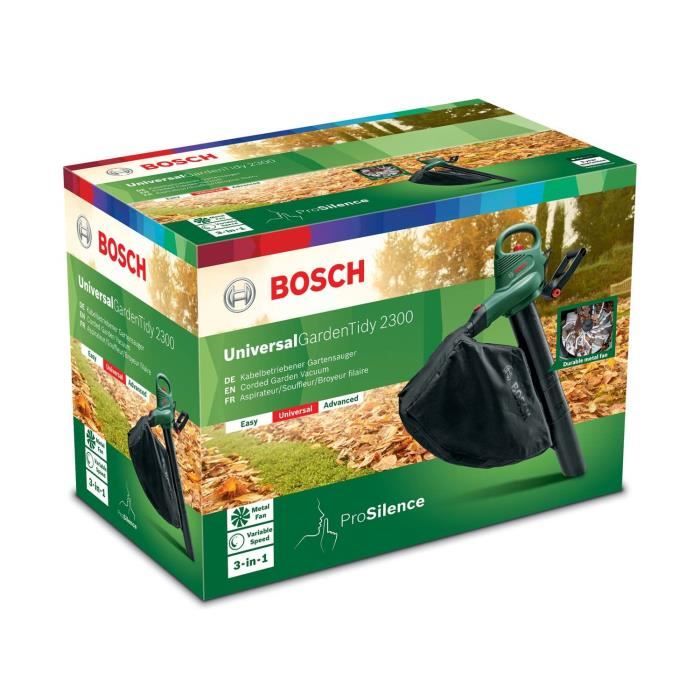 Bosch Corded Vacuum/Blower/Shredder - Universal Garden Tidy 2300 W (45-litre bag, up to 285 km/h)