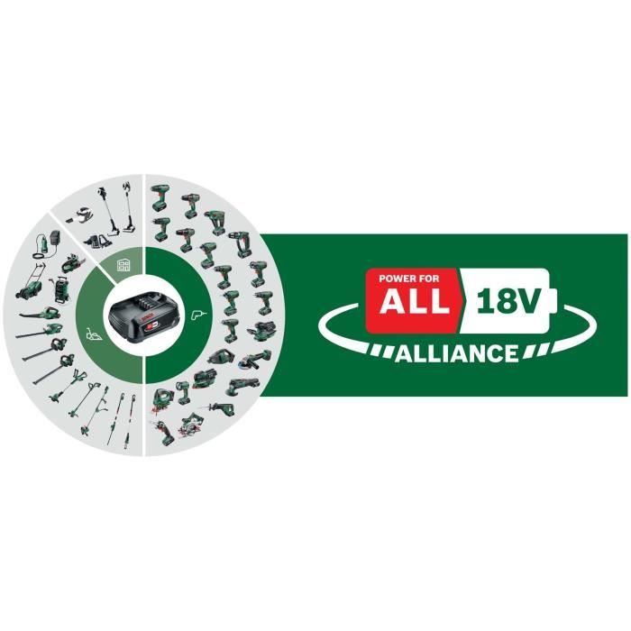 Taille-haies Bosch - UniversalHedgeCut 18V-55 (Longueur de la Lame 55 cm, livré dans une boîte en carton) + batteries chargeur