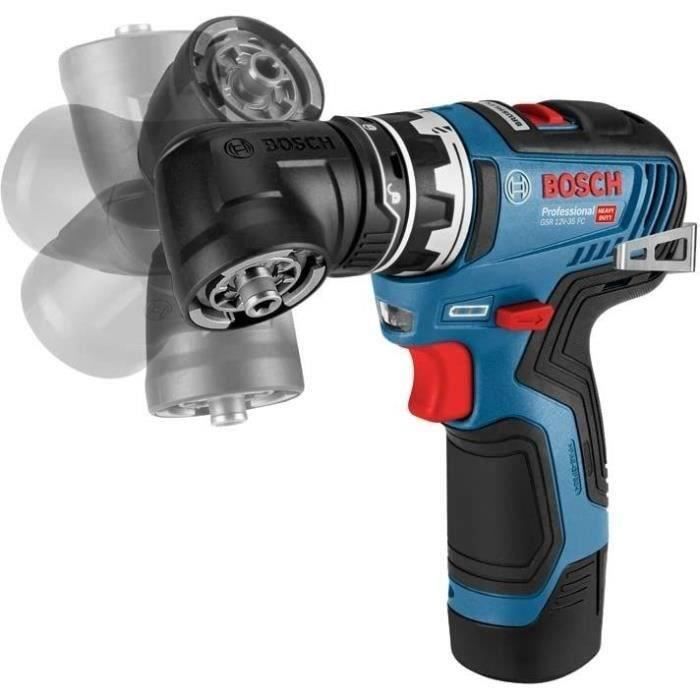 Bosch Professional GSR 12V-35 FC Drill/Driver + 2 x 3.0 Ah Batteries + GAL 12V-40 Charger - 35Nm Torque 06019H3008