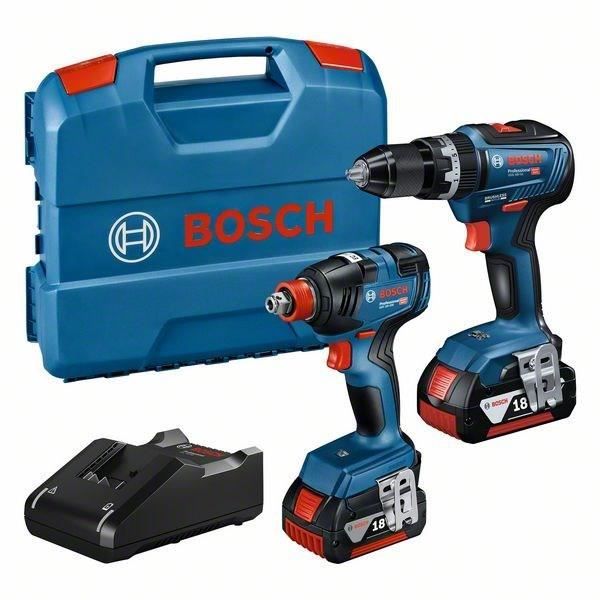 Bosch Professional 2-Tool Kit: GDX 18V-200 Impact Driver + GSB 18V-55 Impact Drill 06019J2208