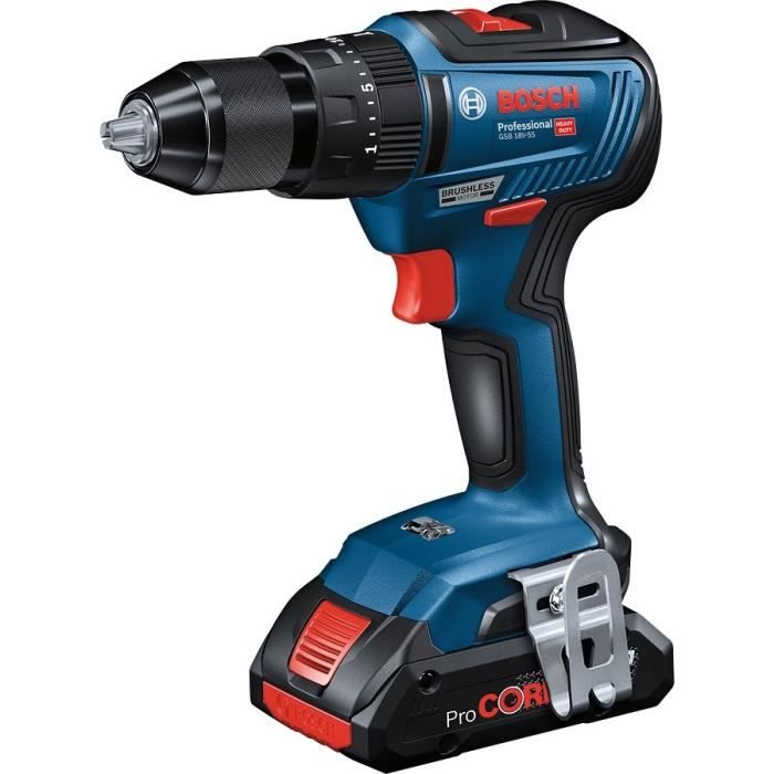 Bosch Professional 2-Tool Kit: GDX 18V-200 Impact Driver + GSB 18V-55 Impact Drill 06019J2208