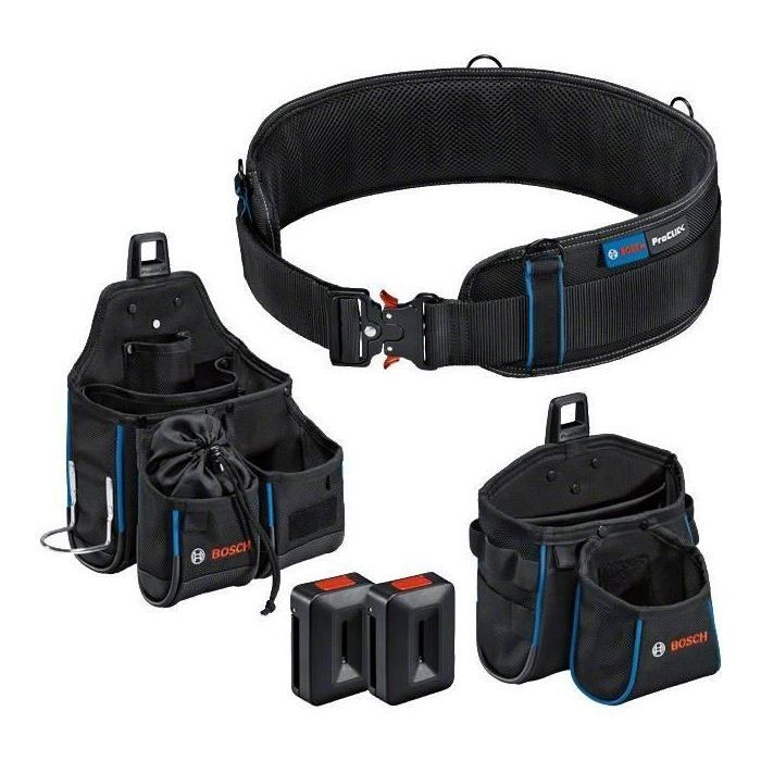 BOSCH PROFESSIONAL Combination Tool Kit - Belt 93 - GWT 2 & GWT 4 Tool Bags - ProClick Holders - Size S/M