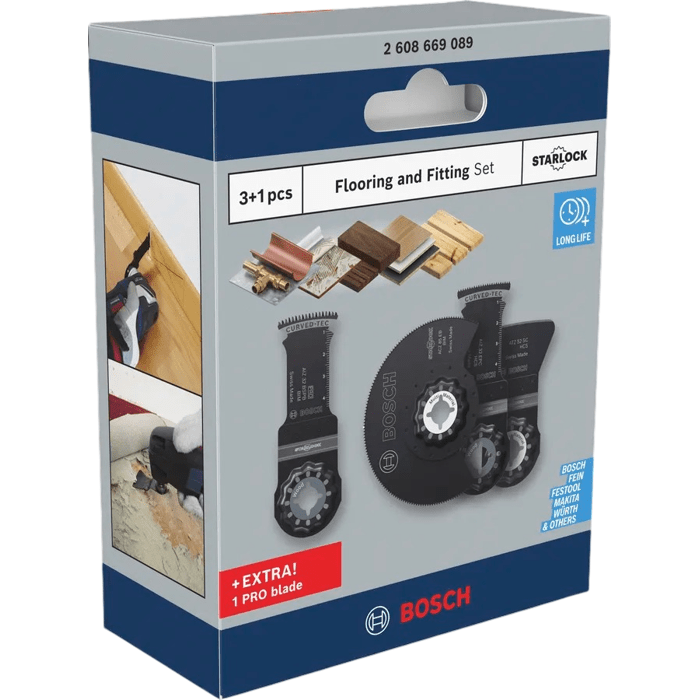 Bosch Professional Set of 4 Blades - Flooring and Fitting for Multi-Tools