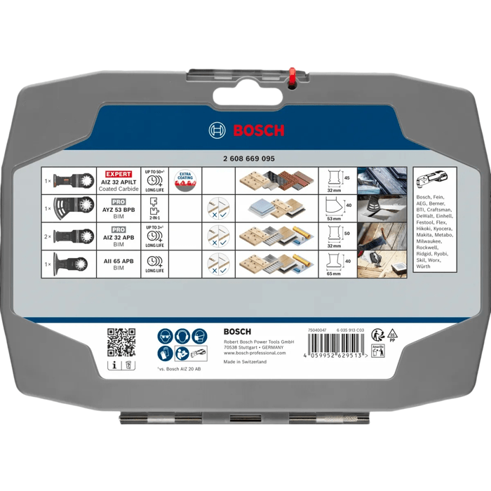 Bosch Professional Electrician and Drywaller Set - 5 pcs - Oscillating Blades for Multi-Tools