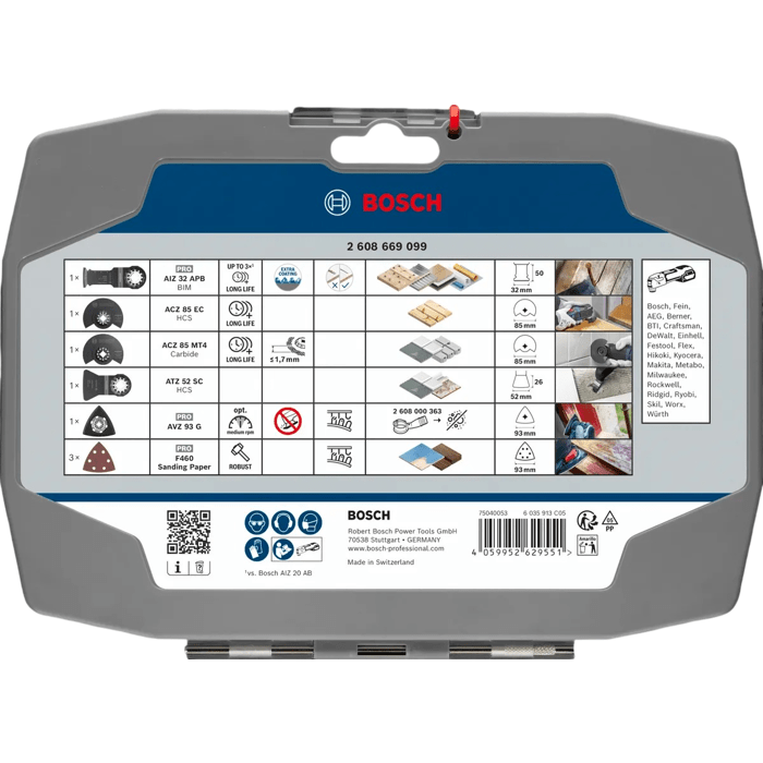 Bosch Professional Renovation Blade Set - 8 pcs - For Multi-Function Oscillating Tools