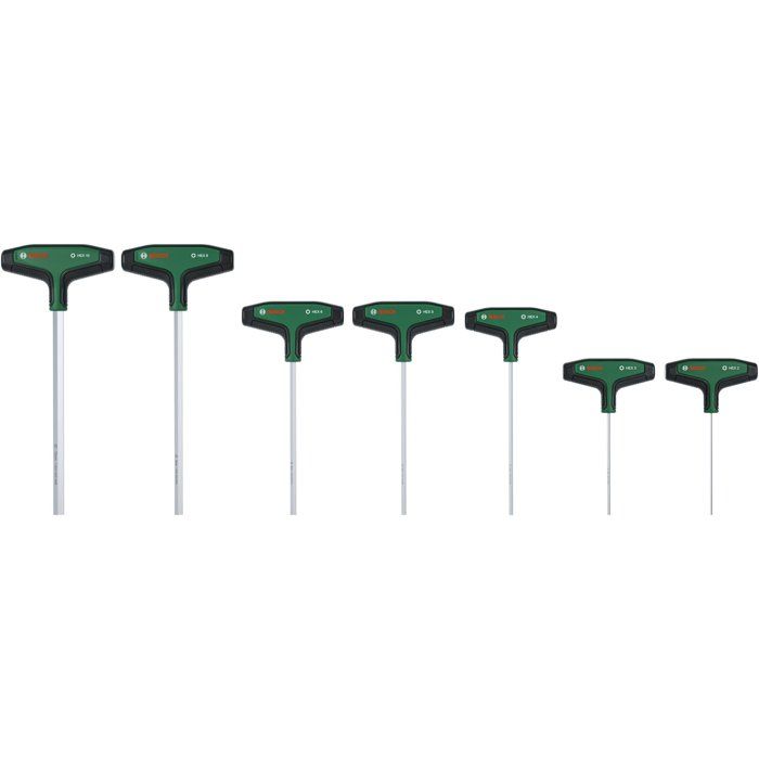 BOSCH 7-Piece T-Handle Hex Screwdriver Set - Sizes 2 to 10 mm