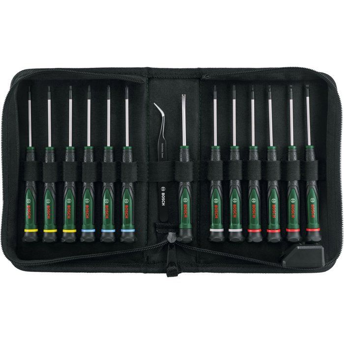 BOSCH 15-piece Precision Screwdriver Set - Ideal for Electronics
