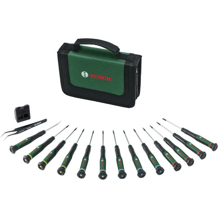 BOSCH 15-piece Precision Screwdriver Set - Ideal for Electronics