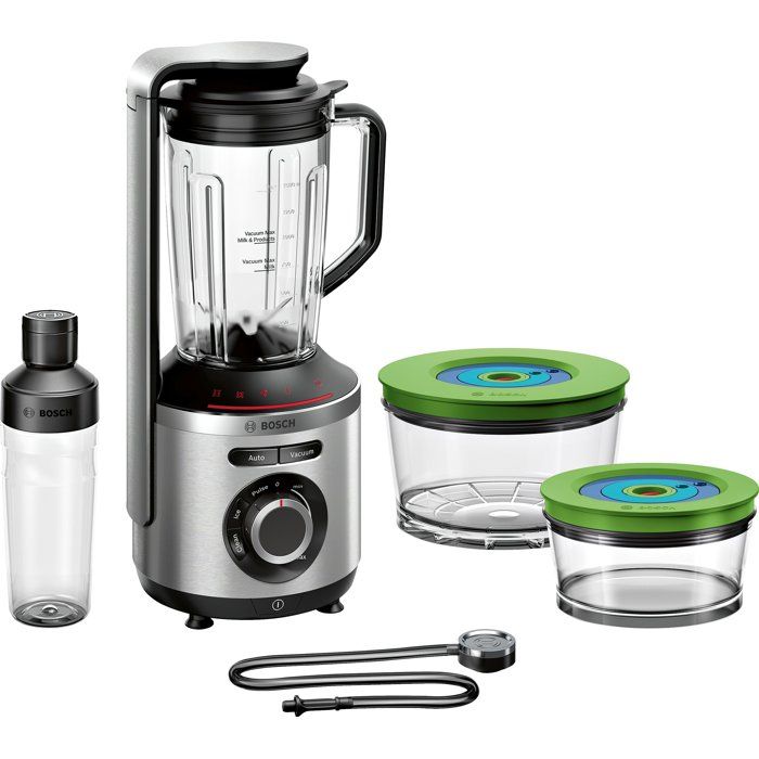 BOSCH VitaPower 2-in-1 Vacuum Blender - 1000 W - Stainless Steel/ Black - MMBV625M