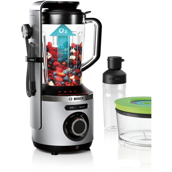 BOSCH VitaPower 2-in-1 Vacuum Blender - 1000 W - Stainless Steel/ Black - MMBV625M