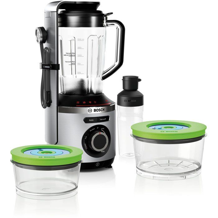 BOSCH VitaPower 2-in-1 Vacuum Blender - 1000 W - Stainless Steel/ Black - MMBV625M