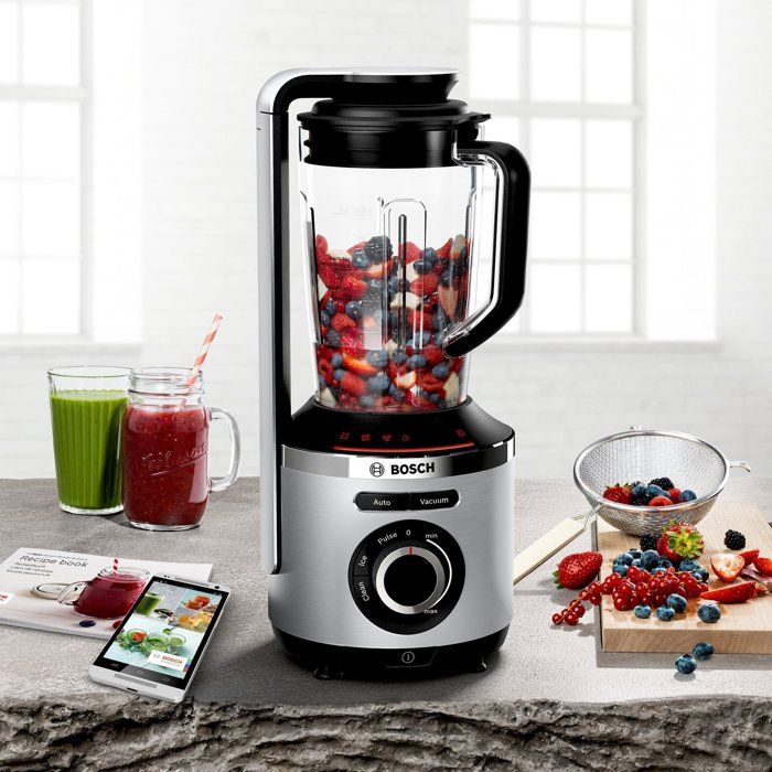 BOSCH VitaPower 2-in-1 Vacuum Blender - 1000 W - Stainless Steel/ Black - MMBV625M