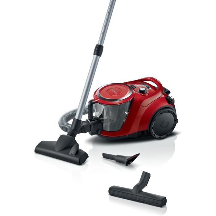 BOSCH Bagless Cylinder Vacuum Cleaner - 600 W - ProSilence - 70 dB - Red - BGC41Q69