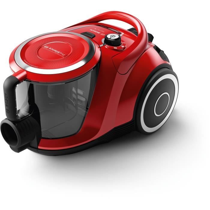 BOSCH Bagless Cylinder Vacuum Cleaner - 600 W - ProSilence - 70 dB - Red - BGC41Q69