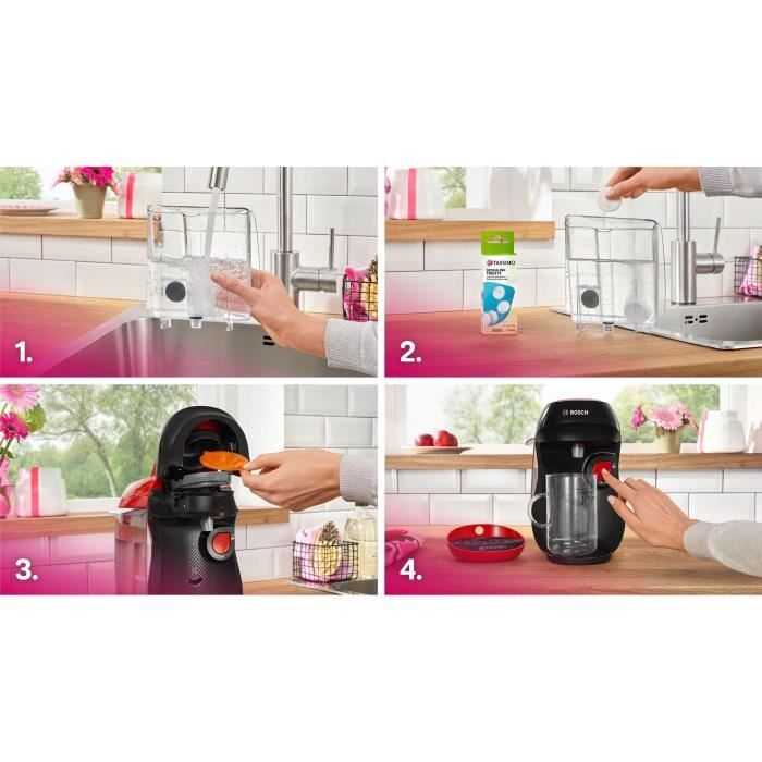 BOSCH Multifunctional Coffee Machine - TASSIMO T10 Happy - Red - 1400 W