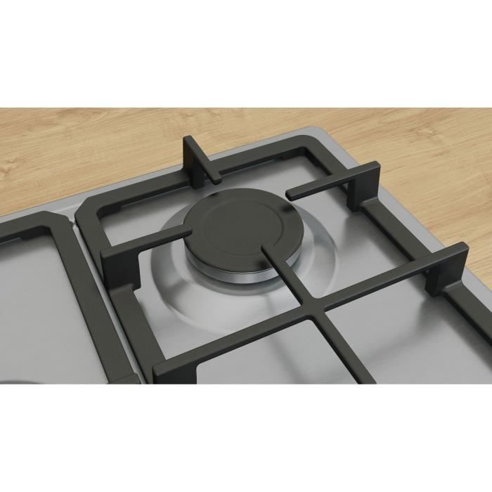 BOSCH Series 4 Gas Hob - 5 Burners - 52 x 75 x 4.5 cm - Stainless Steel - PGQ7B5K90