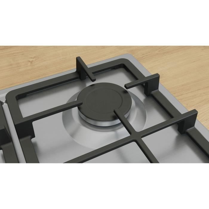 BOSCH Series 4 Gas Hob - 4 Burners - 52 x 58.2 x 4.5 cm - Stainless Steel - PGP6B5K90