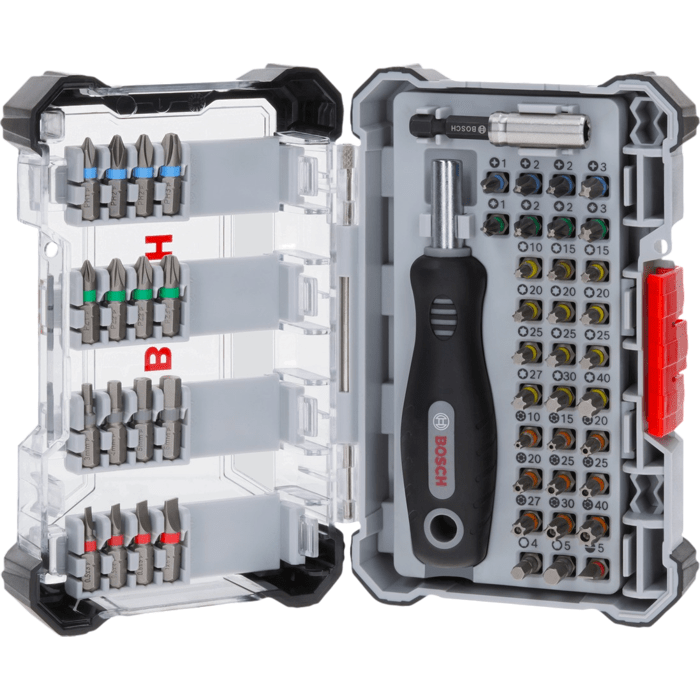 BOSCH PROFESSIONAL Screwdriver Bit Set - Extra Hard - Display Case 6x50 pcs - 25 mm