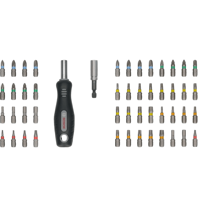 BOSCH PROFESSIONAL Screwdriver Bit Set - Extra Hard - Display Case 6x50 pcs - 25 mm