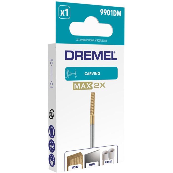 Dremel Max 9901 Tungsten Carbide Cutter - Ø3.2 mm Cylinder