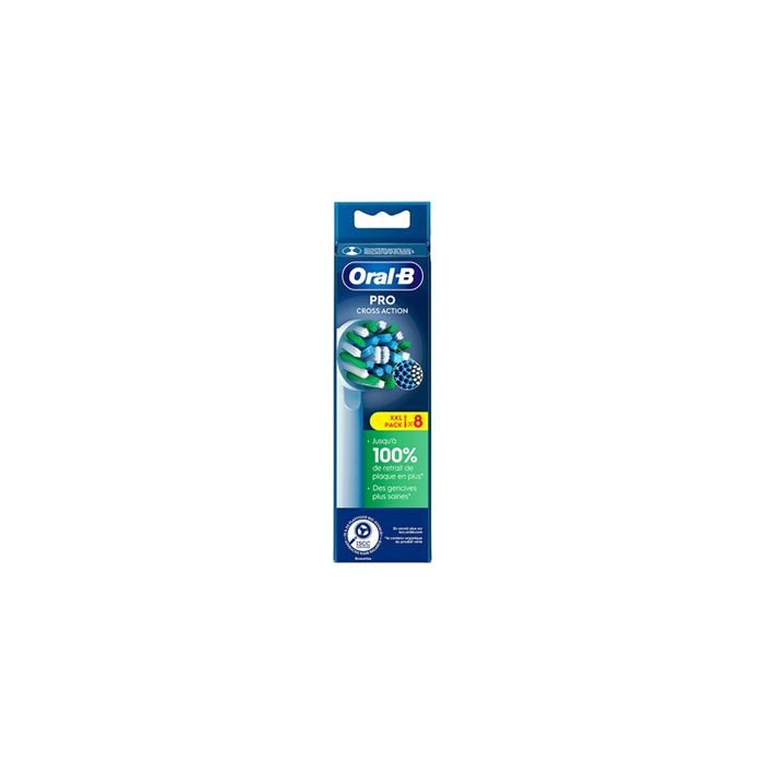 Oral-B Cross Action X-filament Brush Heads - Pack of 8