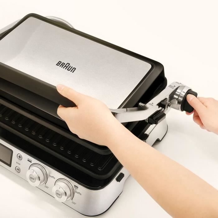 Multifunctional Grill - BRAUN - Multi Grill 9 - 2000 W - 3 Heat Settings - Black/Steel