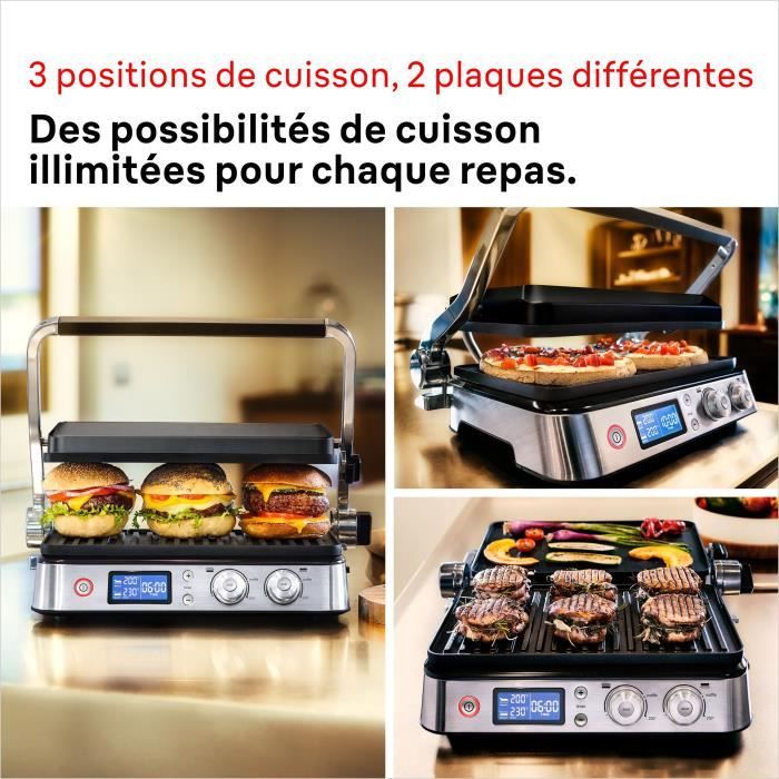 Multifunctional Grill - BRAUN - Multi Grill 9 - 2000 W - 3 Heat Settings - Black/Steel