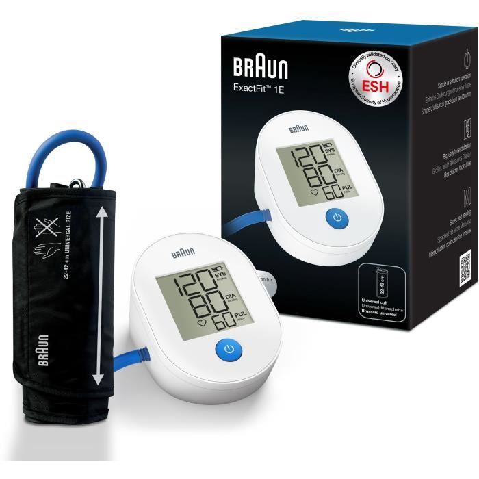 BRAUN Blood Pressure Monitor - ExactFit 1E - Upper Arm - White